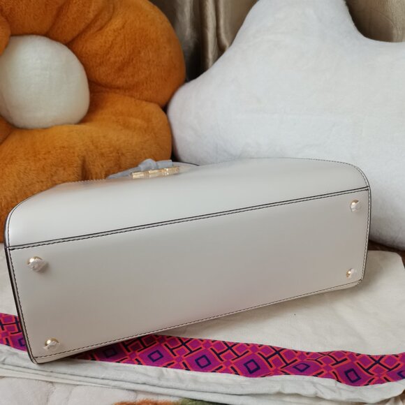 Tory Burch Eleanor Spazzolato Satchel Bag - Picture 10 of 10